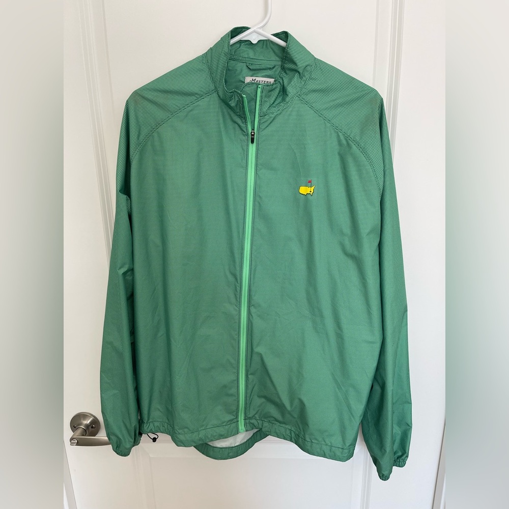 Peter Millar Augusta Masters Green Textured Windbreaker Lightweight Jacket